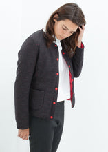 Load image into Gallery viewer, Camelia Reversible Jacket in Black/Red
